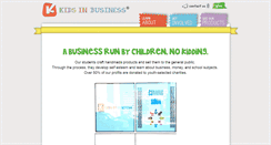 Desktop Screenshot of kidsinbusiness.org