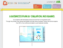 Tablet Screenshot of kidsinbusiness.org